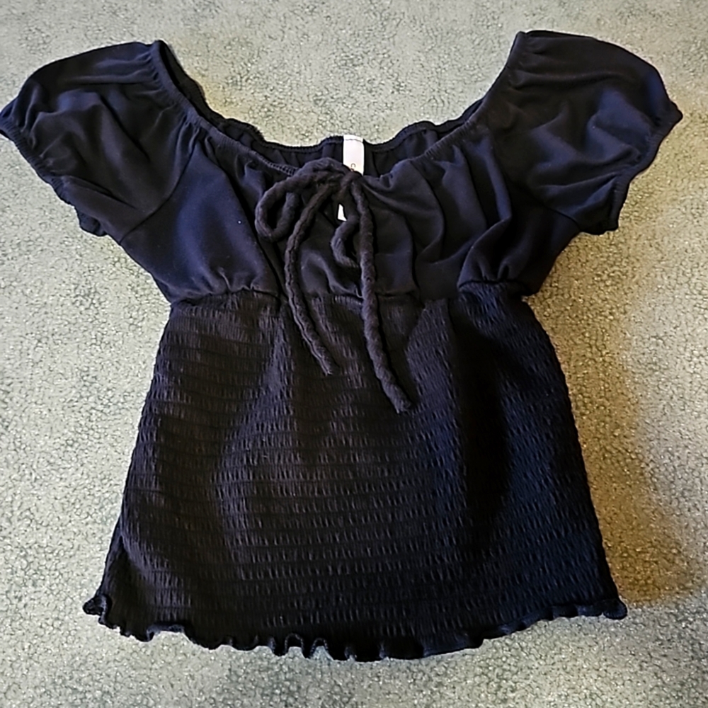 Black Crop top